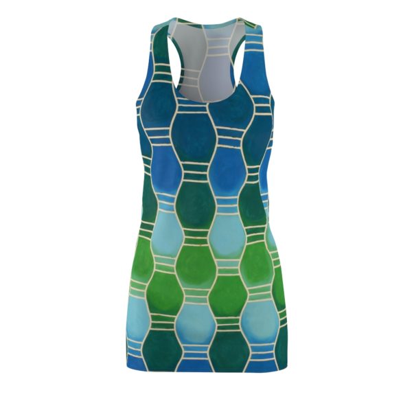 Kat's Green Women's Cut & Sew Racerback Dress - Image 2