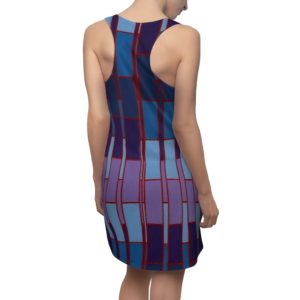 Kat's Purple and Blue Women's Cut & Sew Racerback Dress