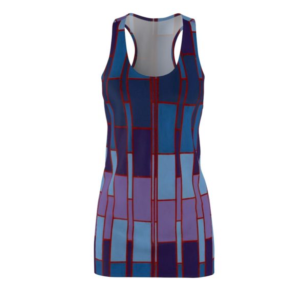 Kat's Purple and Blue Women's Cut & Sew Racerback Dress - Image 2