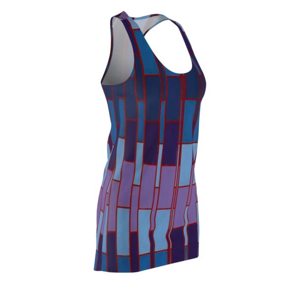 Kat's Purple and Blue Women's Cut & Sew Racerback Dress - Image 4
