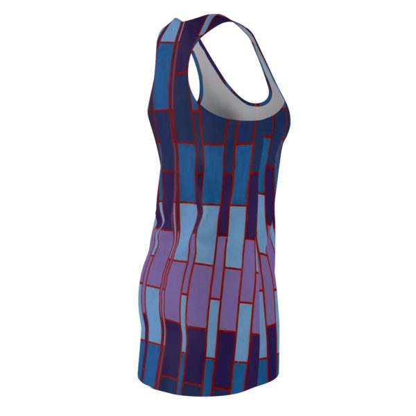 Kat's Purple and Blue Women's Cut & Sew Racerback Dress - Image 5