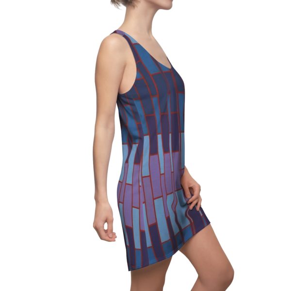 Kat's Purple and Blue Women's Cut & Sew Racerback Dress - Image 7