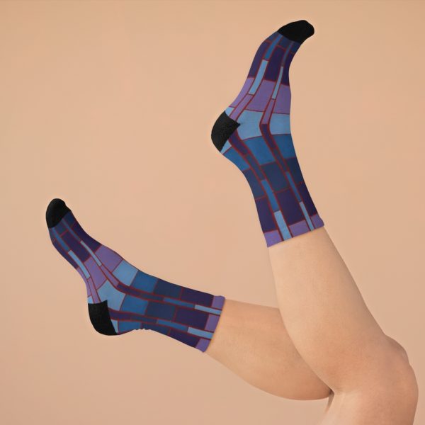 Kat's Purple and Blue DTG Socks - Image 8