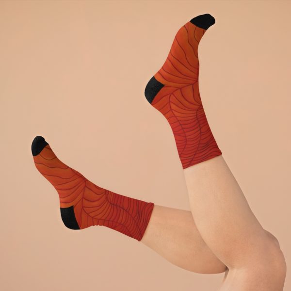 Kat's Orange DTG Socks - Image 8