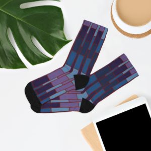Kat's Purple and Blue DTG Socks