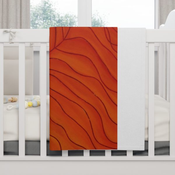 Kat's Orange Soft Fleece Baby Blanket - Image 4