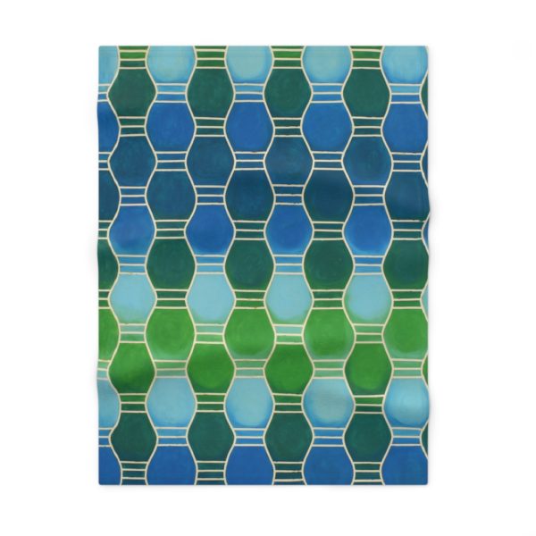 Kat's Green Soft Fleece Baby Blanket - Image 2