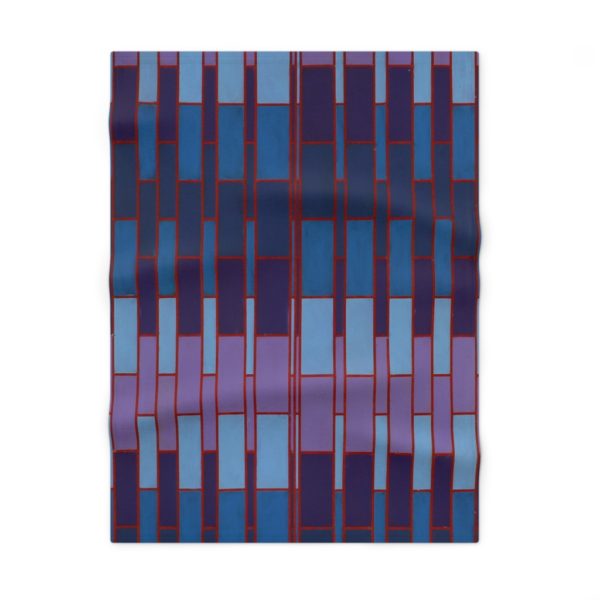 Kat's Purple and Blue Soft Fleece Baby Blanket - Image 2