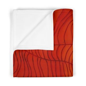 Kat's Orange Soft Fleece Baby Blanket
