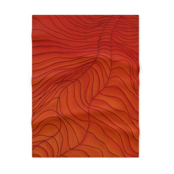 Kat's Orange Soft Fleece Baby Blanket - Image 2